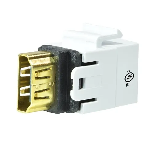 Weltron 44-771-HDMI-WH HDMI Snap-In Pass-Thru Connector, White