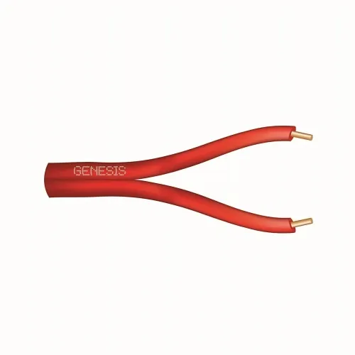 Genesis 44231004 16/2 Solid Fire Alarm Zip Cable, Riser, FPLR, 1000' (304.8 m) Reel, Red