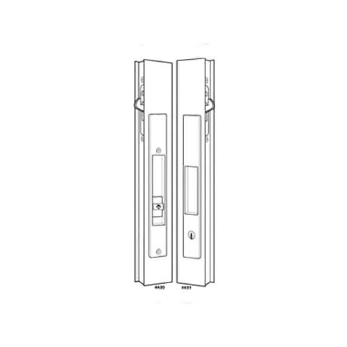 Adams Rite 4430-09-08-IB Flush Lockset without Cylinder, Radius Lock Face, 1-3/4" to 2" Stile Thickness, Individually Boxed