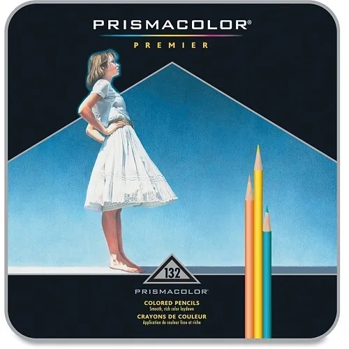 Prismacolor 4484 Premier Soft Core Colored Pencil Set in Tin, 132-Count