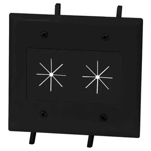 DataComm 45-0015-BK Cable Plate FLEXOPEN 2-Gang, Black