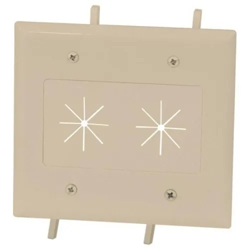 DataComm 45-0015-IV Cable Plate FLEXOPEN 2-Gang, Ivory