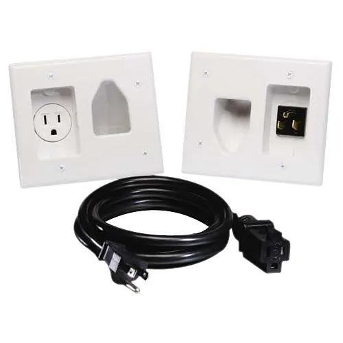 DataComm 45-0023-WH-KIT Recesed Pro-Power Kit with Romex Wire