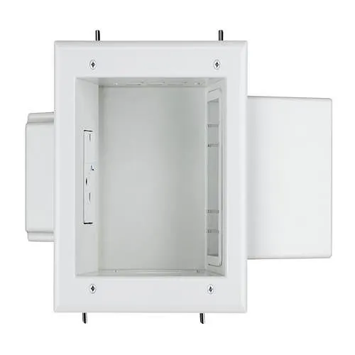 DataComm 45-0061-WH Expandable Media Box with Duplex Surge Suppressor Receptacle, White