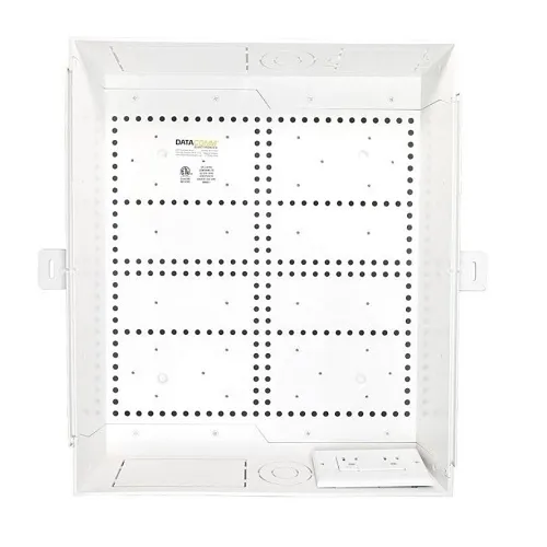 DataComm 45-8017-1-MAG 17" ABS Plastic Connected Media Box with Slim-Line Trim Ring and Vented Magnetic Cover