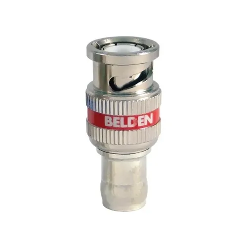 Belden 4505RBUHD1 B50 12GHz BNC Plug, RG-59 Compression Connector, 50-Pack, Red