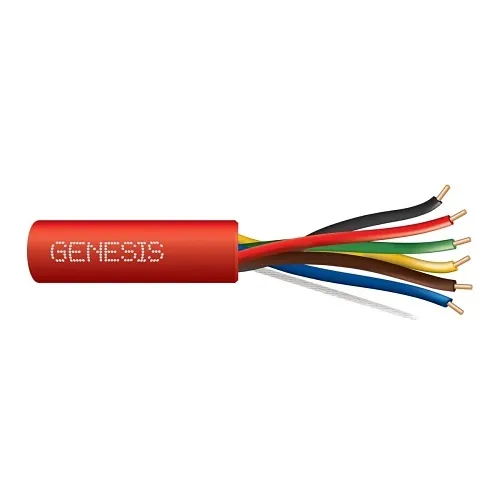 Genesis 45085004 18/6 Solid Unshielded Fire Alarm Cable, Plenum, FPLP, 500' (152.4 m) Reel, Red