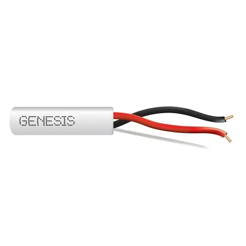 Genesis 45111001 16/2 Solid Unshielded Fire Alarm Cable, Plenum, FPLP, 1000' (304.8 m) Reel, White