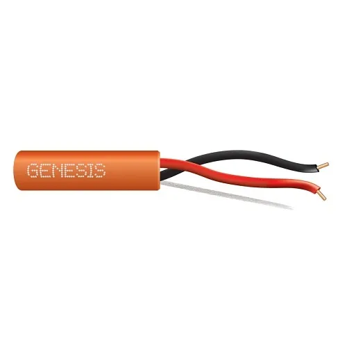 Genesis 45111003 16/2 Solid Unshielded Fire Alarm Cable, Plenum, FPLP, 1000' (304.8 m) Reel, Orange