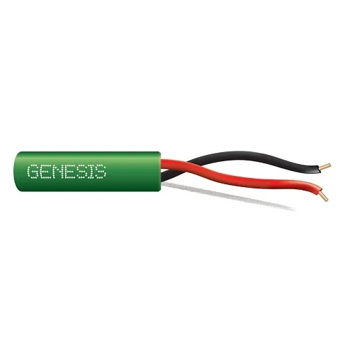 Genesis 45111005 16/2 Solid Unshielded Fire Alarm Cable, Plenum, FPLP, 1000' (304.8 m) Reel, Green