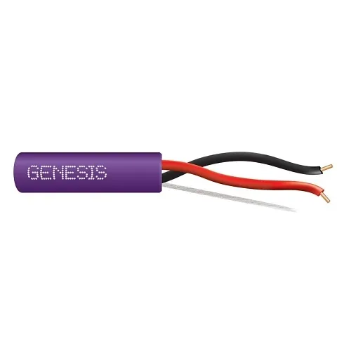 Genesis 45111010 16/2 Solid Unshielded Fire Alarm Cable, Plenum, FPLP, 1000' (304.8 m) Reel, Purple