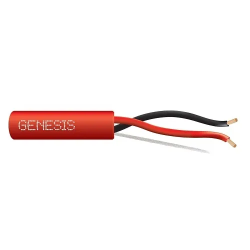 Genesis 45211004 12/2 Stranded Unshielded Fire Alarm Cable, Plenum, FPLP, 1000' (304.8 m) Reel, Red