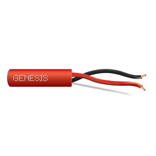 Genesis 45221004 14/2 Stranded Unshielded Fire Alarm Cable, Plenum, FPLP, 1000' (304.8 m) Reel, Red