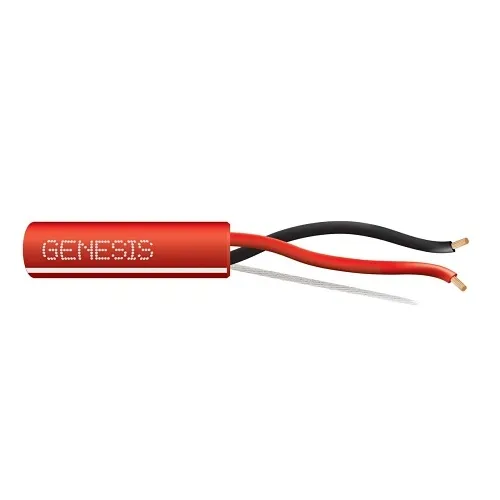 Genesis 4522104W 14/2 Stranded Unshielded Fire Alarm Cable, Plenum, FPLP, 1000' (304.8 m) Reel, Red w/ White Stripe