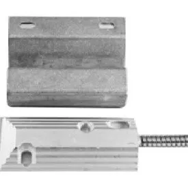 GRI 4532-36 4532 Series Floor Mount Miniature Overhead Door Switch Set, 2-1/2" Gap, 10W, 200VDC, 0.50 Amp, Closed Loop, N/O, with 36" Lead and 2' Stainless-Steel Armored Cable, Aluminum