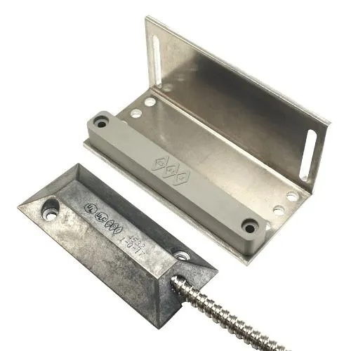 GRI 4532CL Miniature Overhead Door Switch Set, Gap up to 1/2", 24" Armored Cable Standard