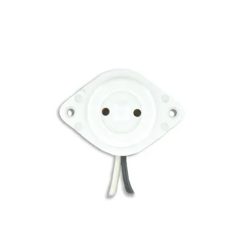 Leviton 458 Standard Fluorescent Lampholder, Medium Base, Bi-Pin, White