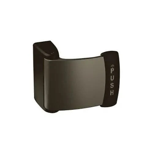 Adams Rite 4591MA02-00-313 Curved Deadlatch Paddle for 1-3/4" Doors, Request to Exit Switch with Electric Latch Retraction, Push to Left, Interior RHR, Exterior Left-Handed, Dark Bronze Anodized
