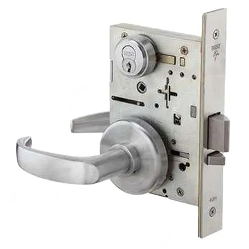 BEST 45HWCADEU626RQE24V Electromechanical Storeroom Electrically Unlocked Mortise Lock, Body Only, 24V, Satin Chrome