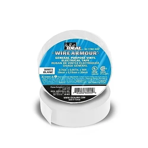 IDEAL 46-1700C-WHT Color Coding Tape, 3/4" x66, White