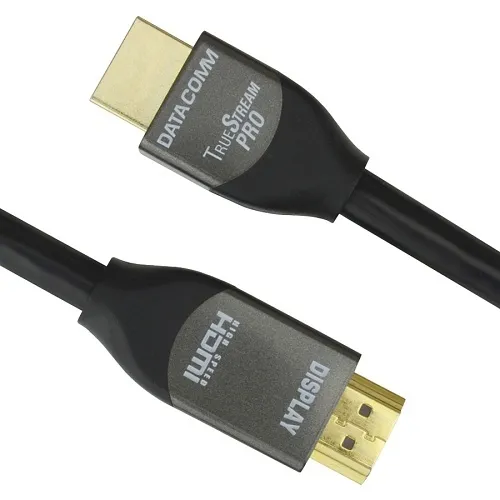DataComm 46-1803-BK TrueStream Pro 18 Gbps HDMI Cable, 3'