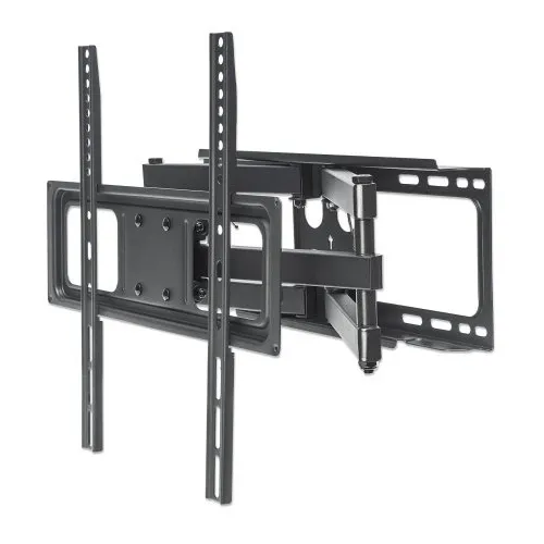 Manhattan 461344 Full-Motion TV Wall Mount with Post-Leveling Adjustment, 32-55", 40 kg (88 lbs.) Black
