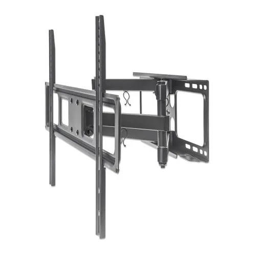 Manhattan 461351 Universal Basic LCD Full-Motion Wall Mount for 37-70" TV, Up to 88 lb (40 kg), Tilt, Swivel and Post-installation Leveling, Black