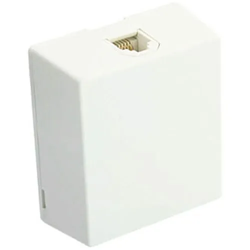 Leviton 4625A-24W Type-625A2 Surface-Mount Jack, 6P4C, Screw Terminal, White