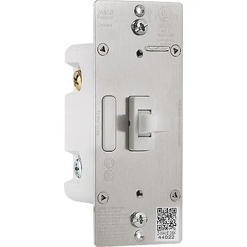 Jasco 46563 Z-Wave Plus In-Wall Smart Switch, White Toggle, 500S, Chassis 2.0 for 14319