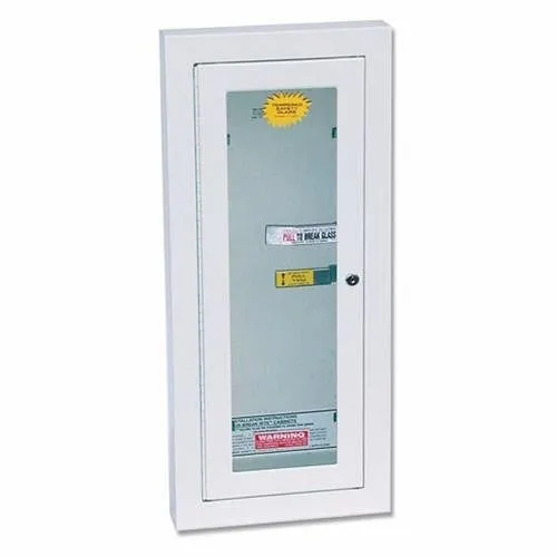 Kidde 468047 Fire Extinguisher Semi-Recessed Cabinets / Keyed Steel Cam Lock, 10 lb Dry Chemical