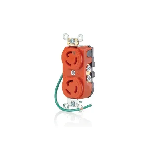 Leviton 4700-IG Receptacle Lock Duplex, 15A, 125V