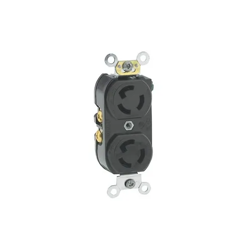 Leviton 4702-IIR Receptacle Lock, 2-Pole, 3-Wire, L5-15, 15A, 125V, Red