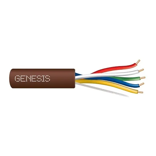 Genesis 47040907 20/5 Solid Unshielded Thermostat Cable, General Purpose, CL2, 250' (76.2 m) Speed Bag, Brown