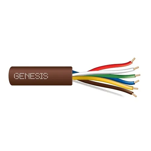 Genesis 47050907 20/6 Solid Unshielded Thermostat Cable, General Purpose, CL2, 250' (76.2 m) Speed Bag, Brown