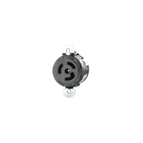 Leviton 4710-SS Single Short Strap Locking Receptacle, Industrial Grade