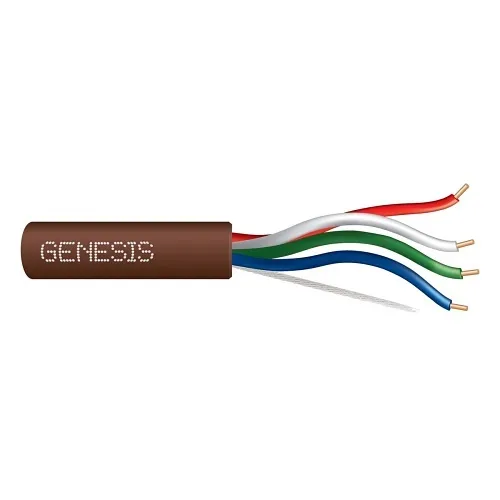 Genesis 47120907 18/4 Solid Unshielded Thermostat Cable, General Purpose, CL2, 250' (76.2 m) Speed Bag, Brown