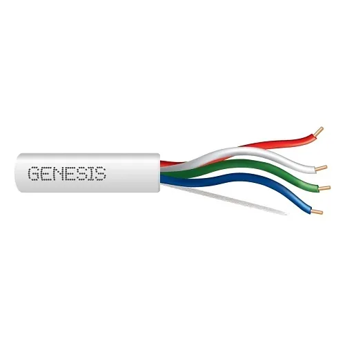 Genesis 47620312 18/4 Solid Unshielded Thermostat Cable, Plenum, CL2P, 250' (76.2 m) x 4 Reels, Natural