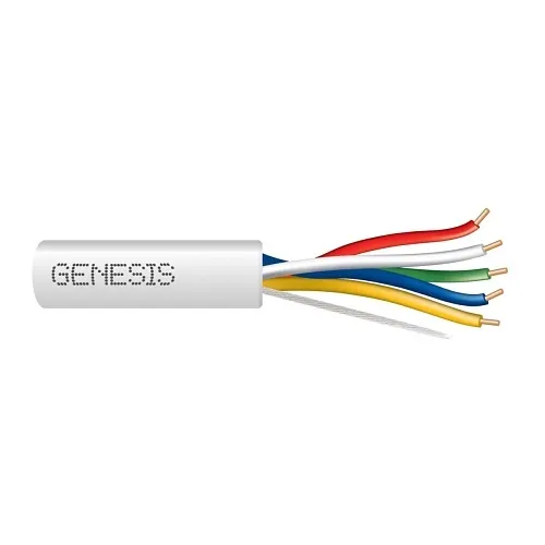 Genesis 47630312 18/5 Solid Unshielded Thermostat Cable, Plenum, CL2P, 250' (76.2 m) x 4 Reels, Natural