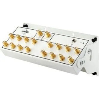 Leviton 47693-16P 1x16 Premium CATV Module, Gold-Plated Connectors with Power Supply, White