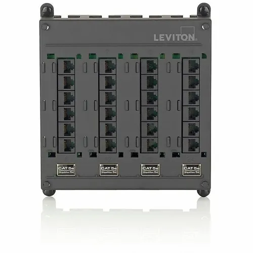 Leviton 43080-1L14 SMC Panel, C5E 24-Ports