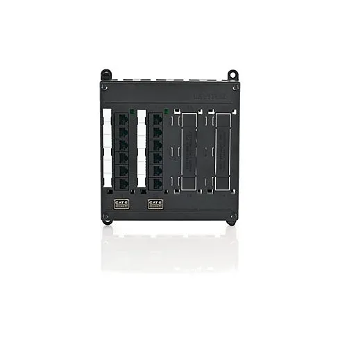 Leviton 476TM-612 Twist and Mount Patch Panel, 12-Ports Cat 6