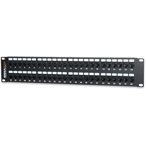 Signamax 48458-C5E MT-Series 48-Port CAT5e Patch Panel, 2U