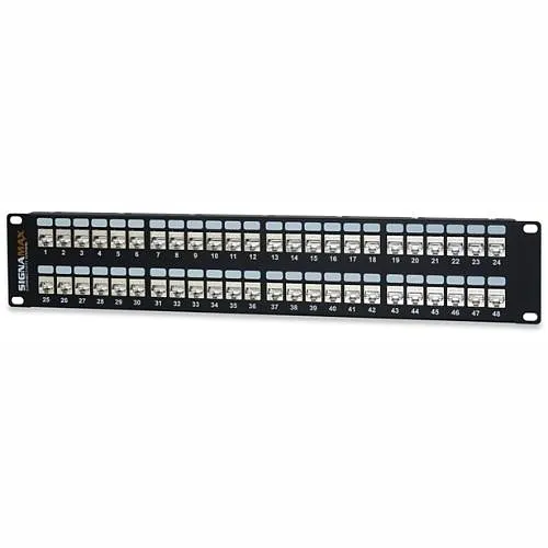 Signamax 48458S-C6C MT-Series Screened Patch Panel, 48-Port, CAT6+