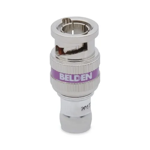 Belden 4855RBUHD1 B50 Mini RG-59, 12GHz, UHD, BNC, 1-Piece Connector, Violet