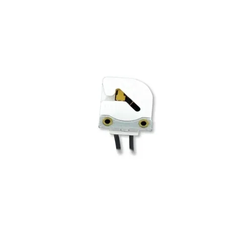 Leviton 487 Standard Fluorescent Lampholder, Medium Base, Bi-Pin, Auto Lock/Ejection, White