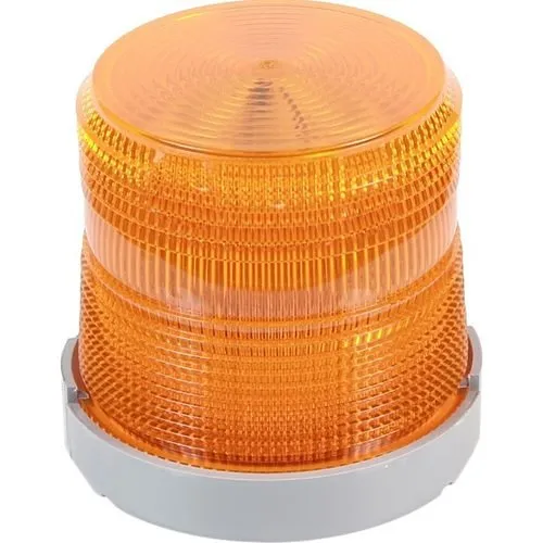 Edwards Signaling 48FINA-N5-25WH 48 Series Flashing Beacon Halogen, Amber Lens, ABS Gray Base