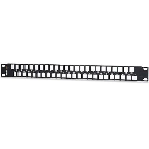 Signamax 48U-HDMMP-1R 48-Port Field-Configurable Patch Panel, 1U RMS