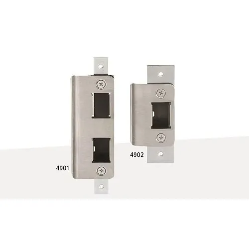 Adams Rite 4901-02-119 Long Deadlatch Strike, Radius Standard Lip, Black Anodized