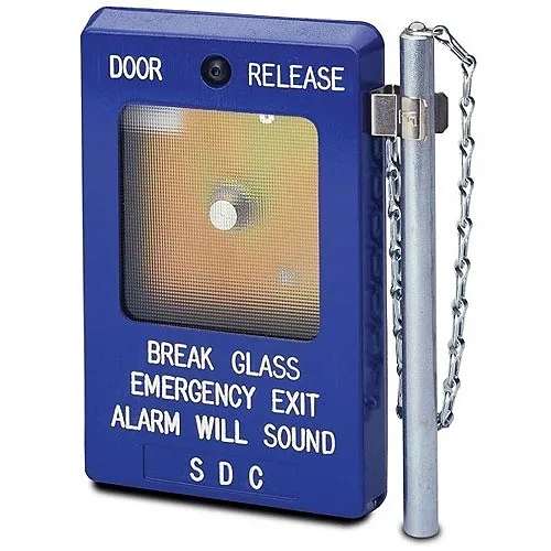 SDC 491P Break Glass Emergency Door Release with Siren 3V-28V DC, 18mA