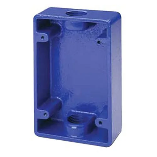 SDC 492-BB Blue Surface Mount Back Box, 4-3/4" 3-1/8" 1-5/8", for 492 Emergency Pull Station